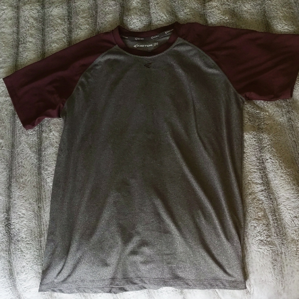 Easton Red and Gray Short Sleeve Baseball Tee Medium